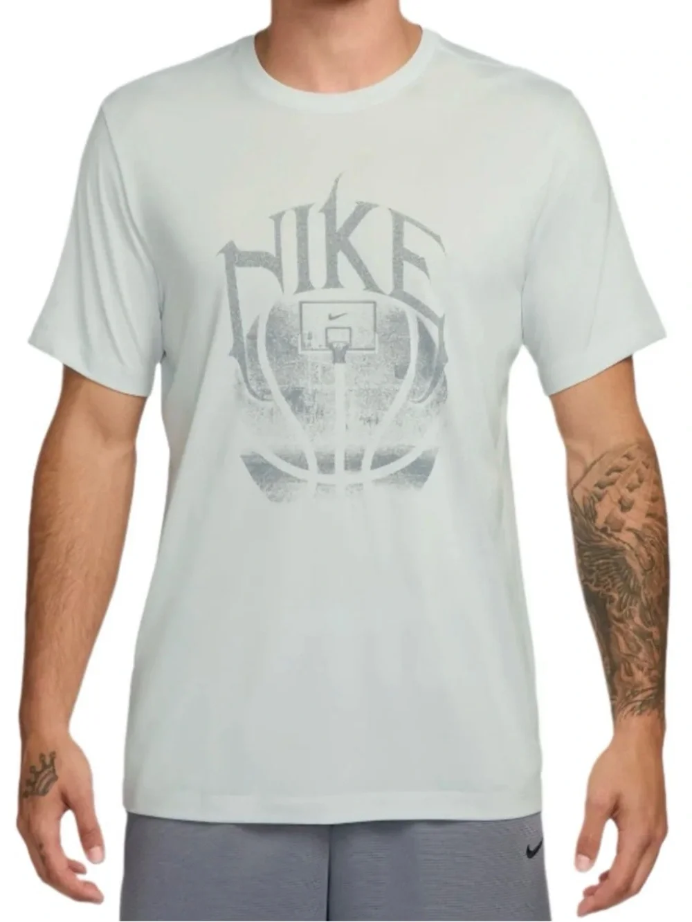 Nike Dri-FIT Basketball Graphic Tee Photon Dust Gray Sz XXL. NWT